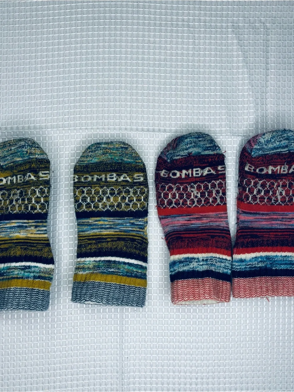 Infant Bomba Sock Set of 2 Pairs Size 0-6 Months Colorful Grippy bottoms